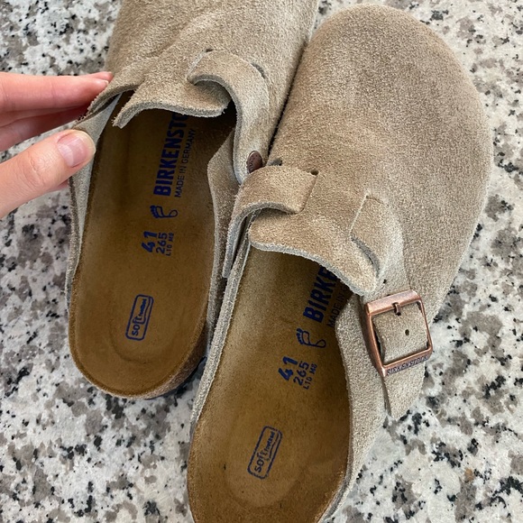 Birkenstock taupe Boston clog mens size 8 size 41 - Picture 4 of 4